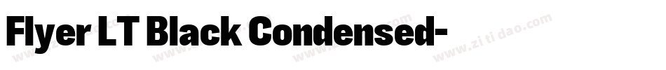 Flyer LT Black Condensed字体转换